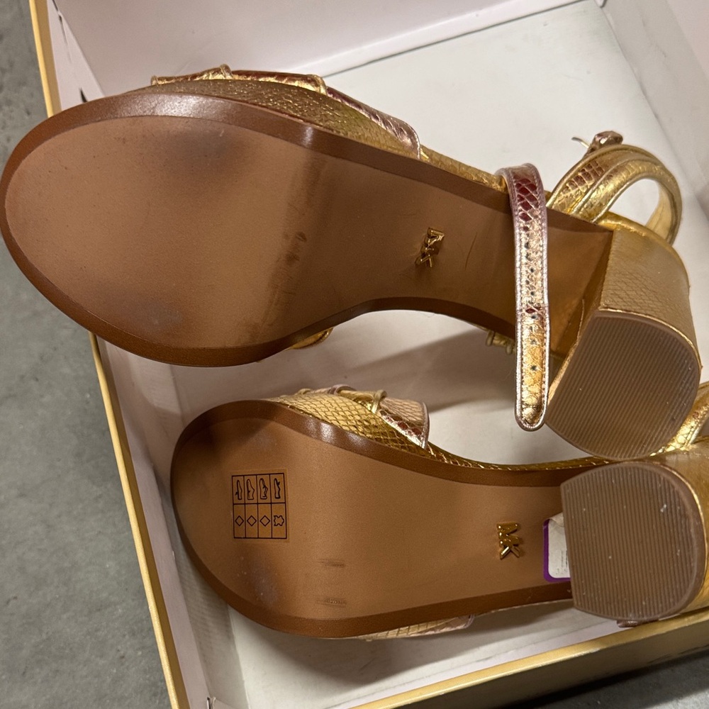 Michael Kors Metallic Gold Heels - Picture 5 of 5